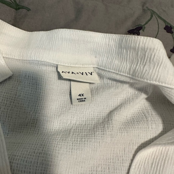 NWT Ava & Viv Women's Plus Size Knit Button-Front Dress sz 4X - Picture 4 of 4